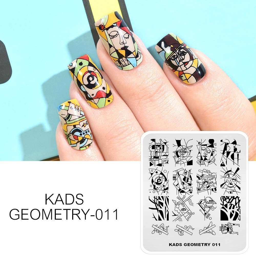 KADS Nail Art Stamping Plate Nail Template Nail Art Design Tool Nail DIY Design Image Plate (GE011) - Cn020 image number 6