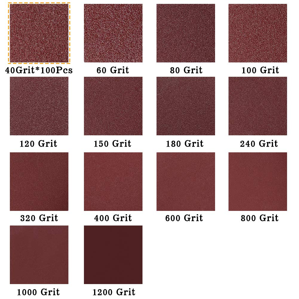 SPEEDWOX 100Pcs Sanding Discs 2 Inch Sandpaper 40 Grit Hook and Loop Sanding Discs for Drill Grinder Rotary Tools No Hole