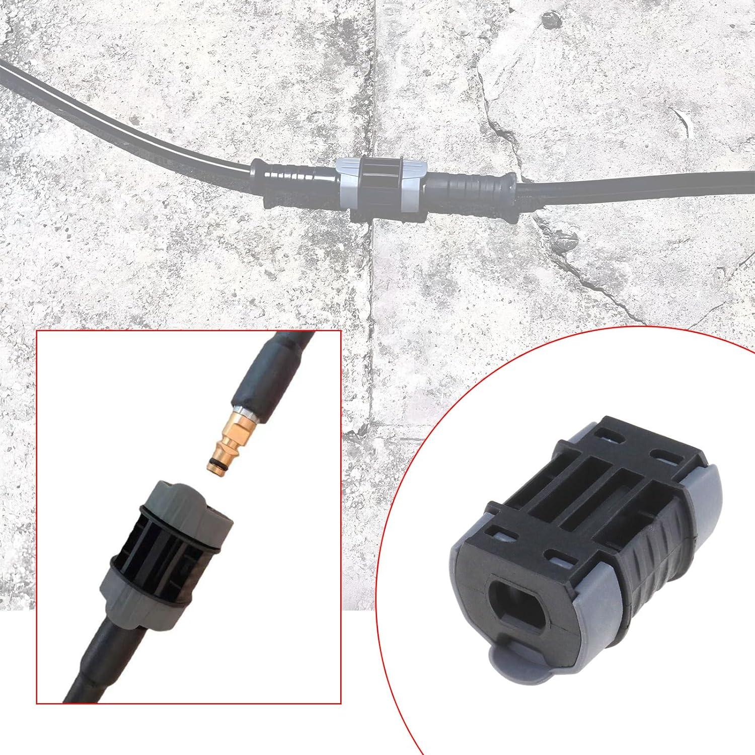 High Pressure Washer Hose Extension Fittings,Compatible with Karcher K1/K2/K3/K4/K5/K6/K7 Pressure Washer Hose Connector Adapter Maximum Pressure 160 Bar image number 5