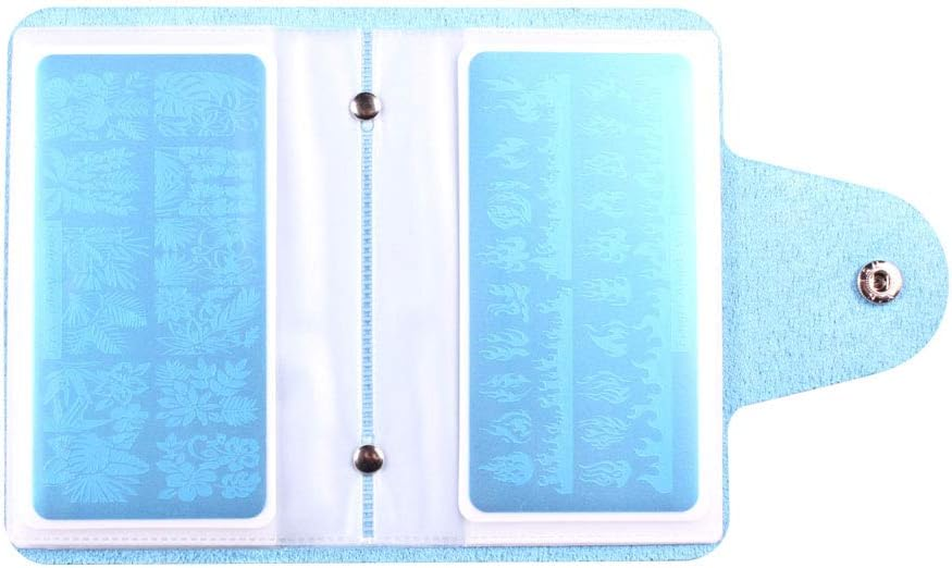 Fingerangel 21Pcs Nail Stamp Plate Set 16Pcs Mix Design Stamping Nail Art Plate + 2Nail Stamper + 2Scraper+1Pcs Case Nails Art Stamping Plate Scraper Stamper Set Leaves Flowers Nail Plate V17-32 image number 6