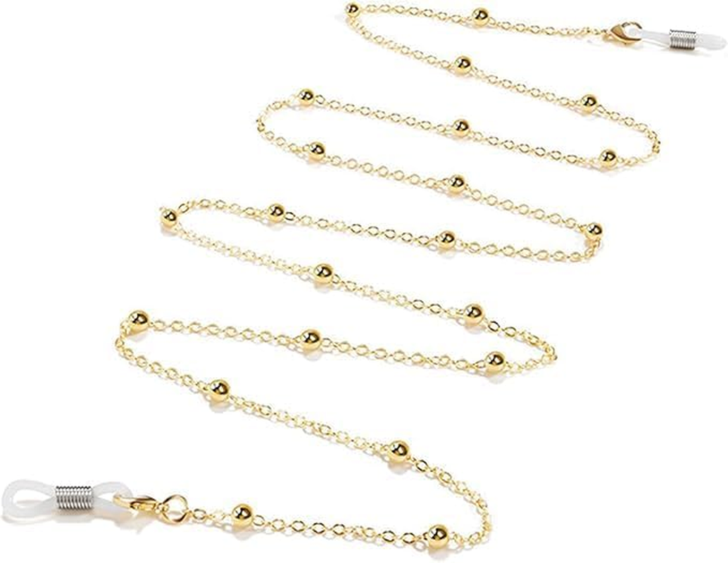 Eyeglass Chains for Women, Premium Beaded Eyeglass Necklace Chain Cord, Eye Glasses String Holder Set of 2 image number 5