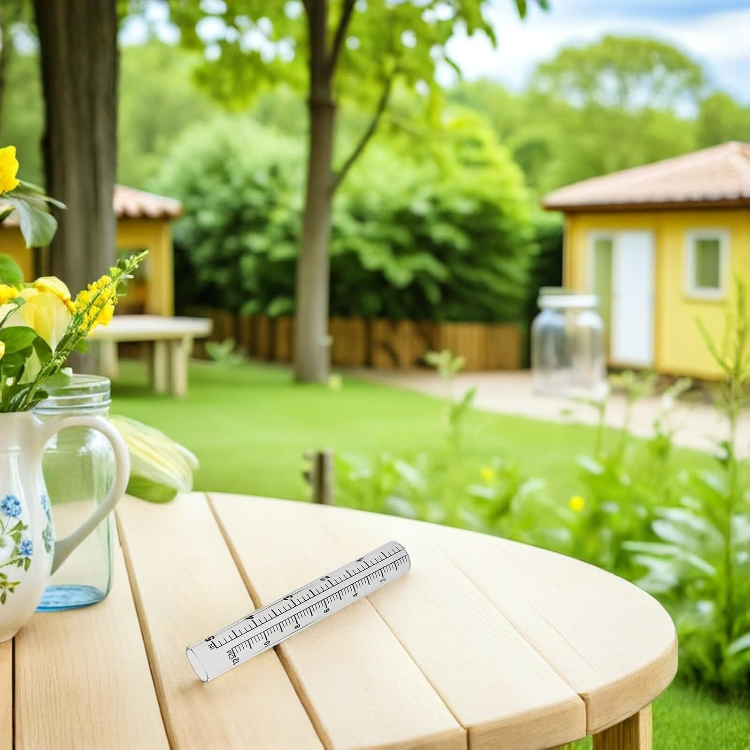 POPETPOP 4Pcs Rain Gauge Replacement Tubes for Outdoor Garden Lawn Plastic Rainwater Measuring Cylinders for Accurate Yard Water Monitoring image number 6