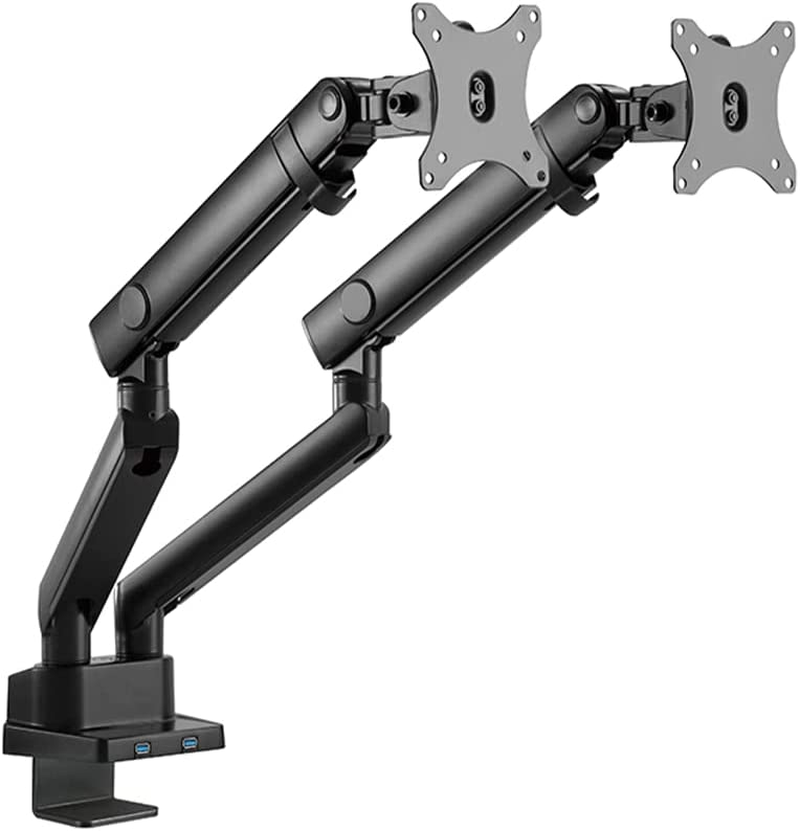 PRISM+ Arc Stealth Dual Monitor Arm | for Screens 17" - 34" | Weight up to 8Kg/Arm | VESA 75X75Mm 100X100Mm | Clamp/Grommet image number 1