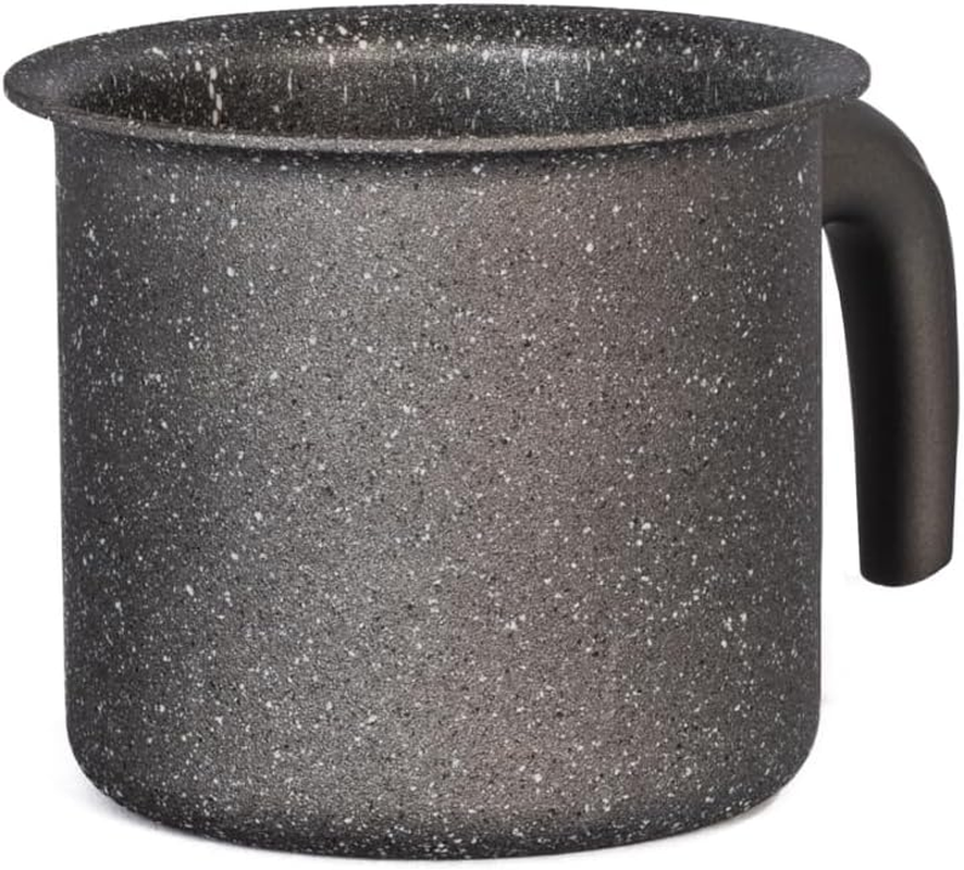 H&H Stone Grey 12 Cm Non-Stick Aluminium Milk Kettle - Stone - Induction