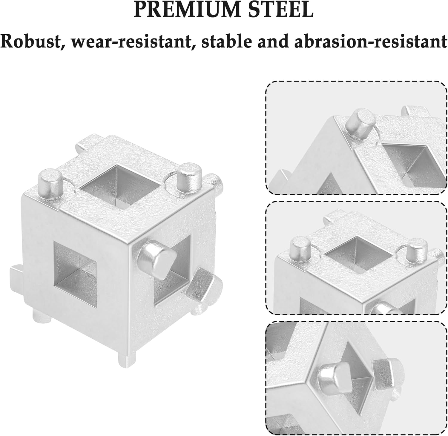 Car Cube Brake Caliper Compression Tool,Durable Steel Brake Caliper Tool Fits 3/8" Square Driver,Universal Car Accessories Car Rear Disc Brake Piston Tool Rotates Piston Back into Caliper image number 5