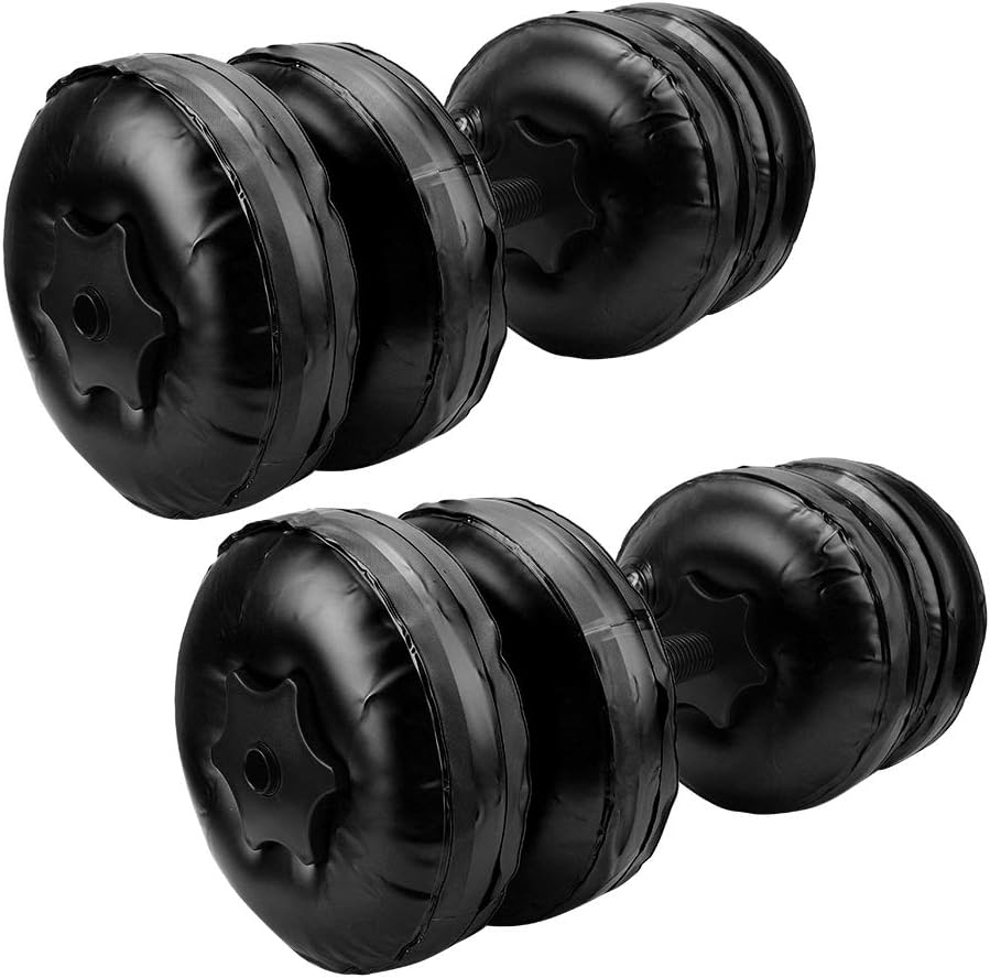 Hollow Dumbbell, 20‑25KG Water Filled Dumbbell, Adjustable Dumbbell Set for Arm Muscle Exercise Home Gym Exercise Weight Set (20-25Kg Black) image number 6