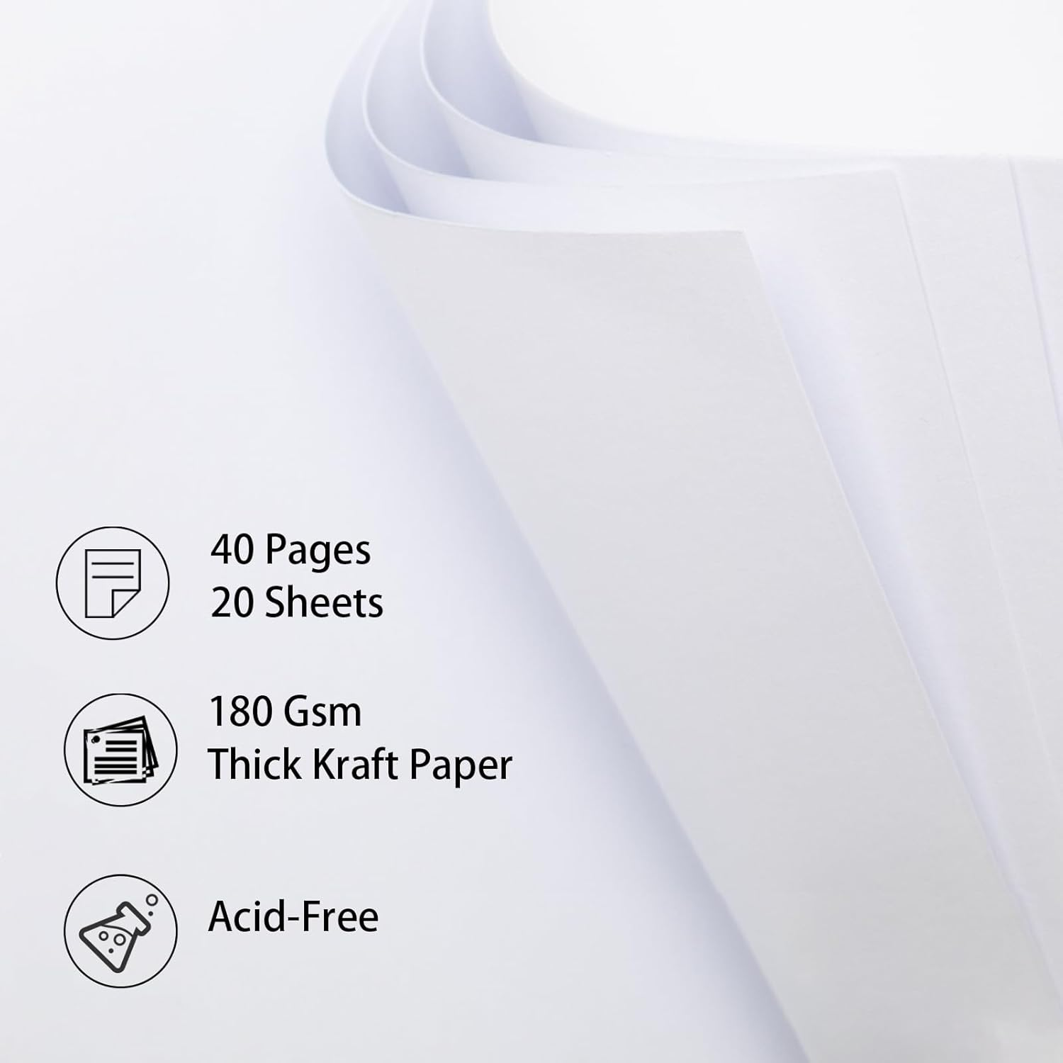 Small Scrapbook 7X7 Inch, Linen Photo Album Mini Scrap Book, Kraft White Pages Memory Book for Wedding, Baby, Family, Graduation, Travel, Dog, Vacation image number 3