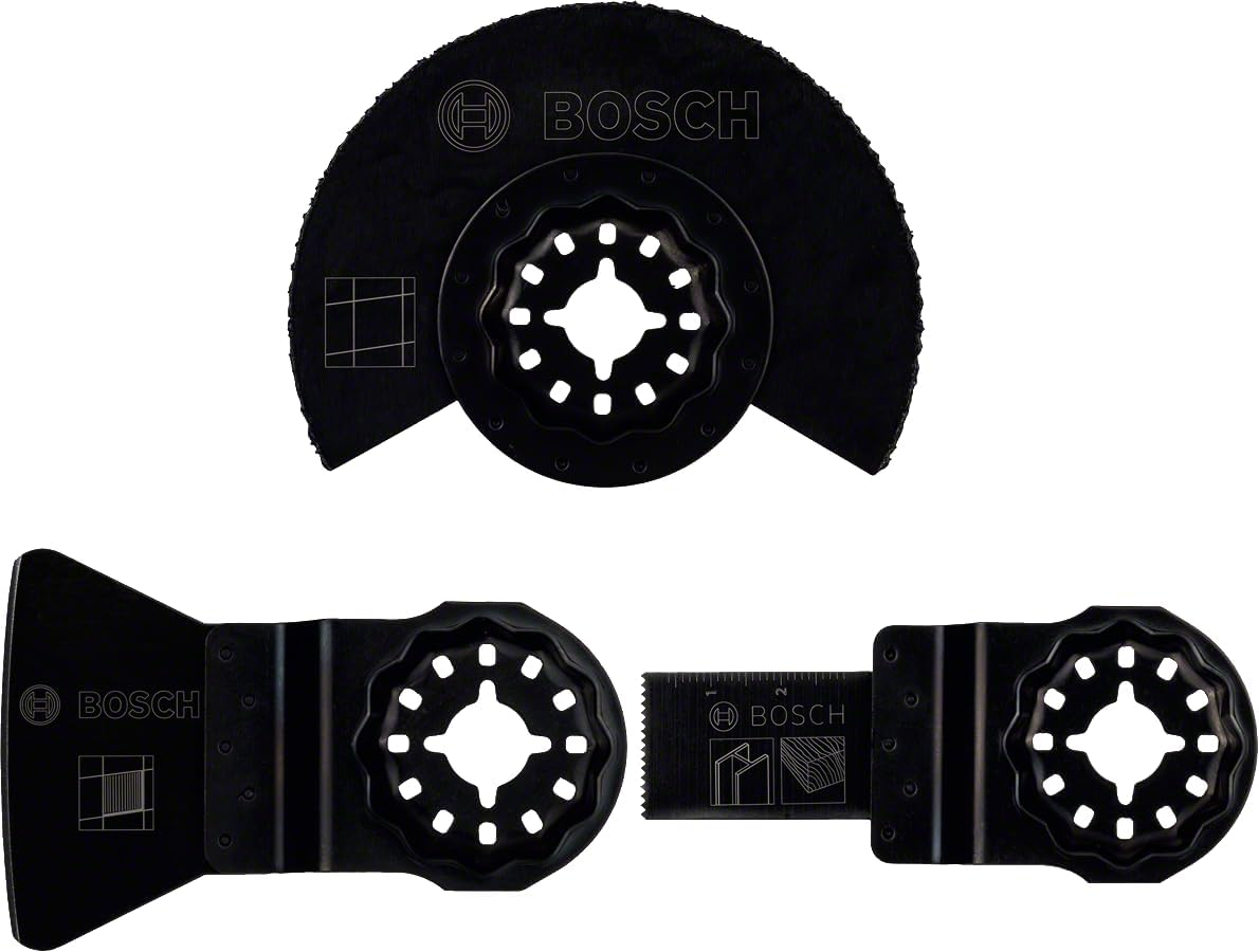 Bosch Accessories Bosch 3-Piece Starlock Starter Set for Tiles (For Routing Joints, Adhesive & Mortar Removal, Small Cutouts in Soft Tile, Accessoires for Starlock Oscillating Multi Tools) image number 2