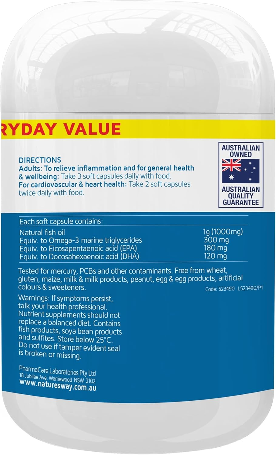 Nature'S Way Odourless Fish Oil 1000Mg 80 Capsules image number 2