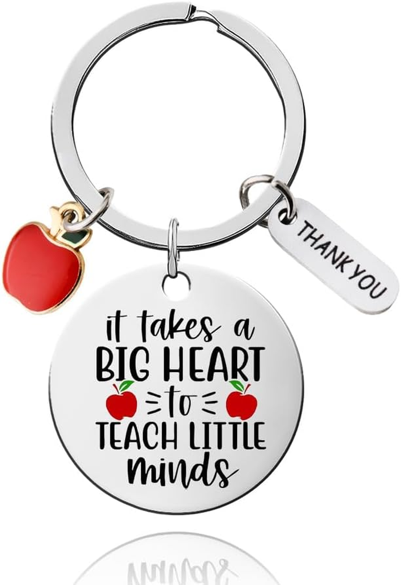 Preschool Teacher Appreciation Day Gifts for Teachers Special Teachers Thank You Gifts for Teacher Assistant Appreciation Keychain for Men Women It Takes a Big Heart to Teach Little Minds Keychain image number 5