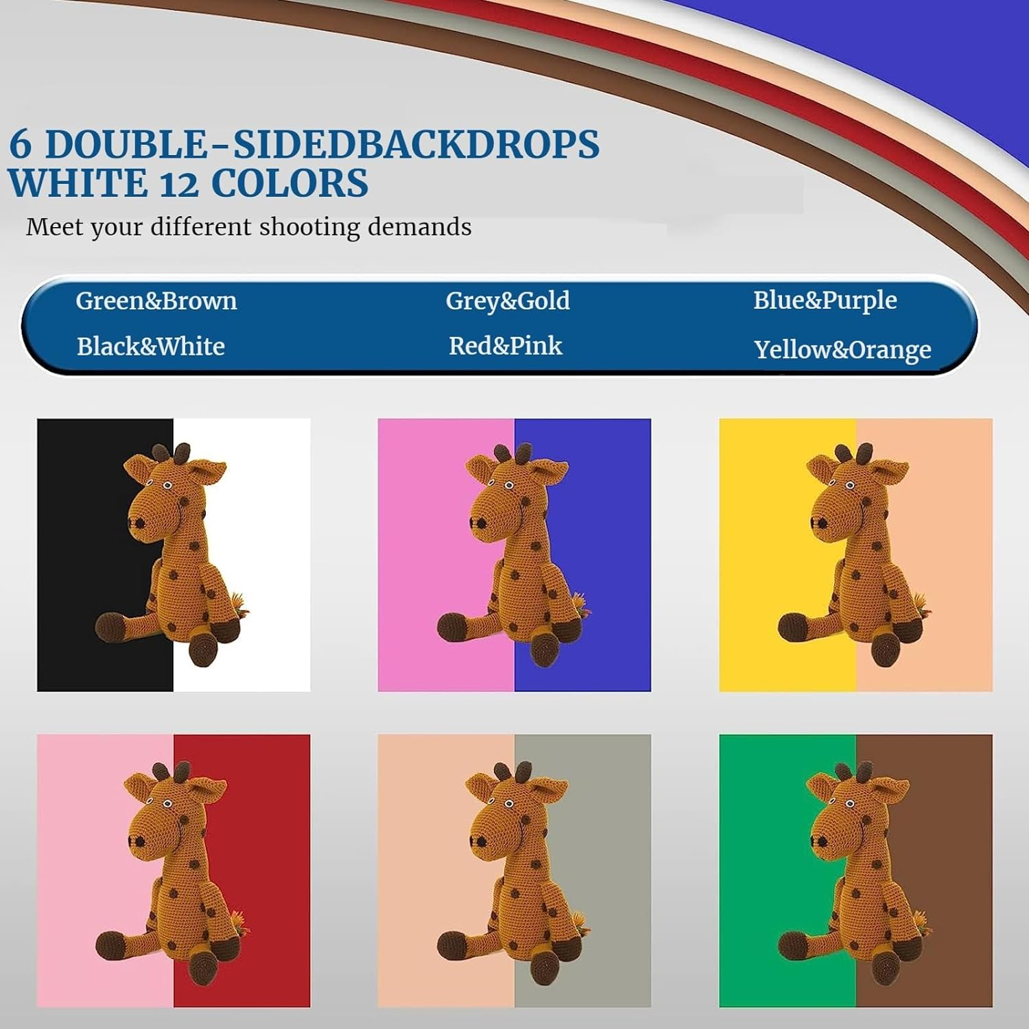 Portable Photo Studio Light Box, PULUZ 16"X16" Professional Dimmable Shooting Tent Kit with 160 Leds Lights & 6 Kinds Double-Sided Color Backgrounds for Product Photography image number 2