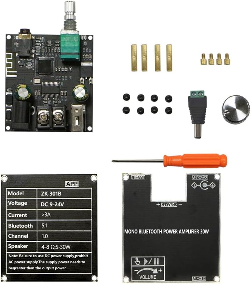 Ysyaxsyt -301B Bluetooth Amplifier Board Single Sound 30W Bluetooth Audio Power Amplifier Module Home Video Accessories