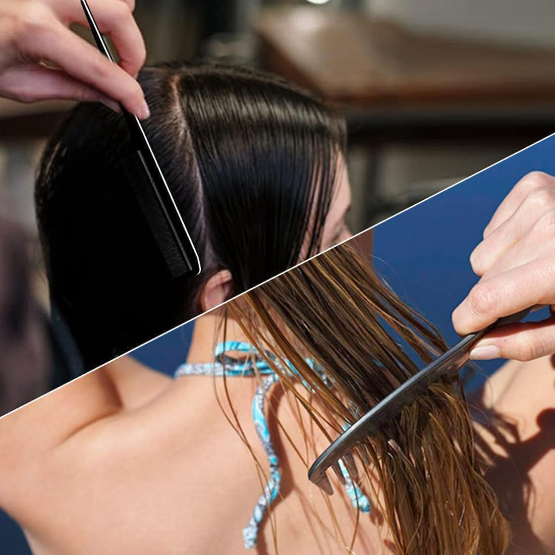 Wide Tooth Comb Kit, Professional Haircomb, Styling Comb Men, Ideal for Hair Styling Hair Comb, Detangling Comb and Teasing Comb for Men Hairdressers [4 Pieces] image number 2