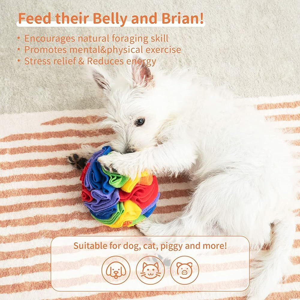 Pet Snuffle Ball Dog Puppy Slow Feeding Interactive Training Machine Washable AU L 20Cm image number 1