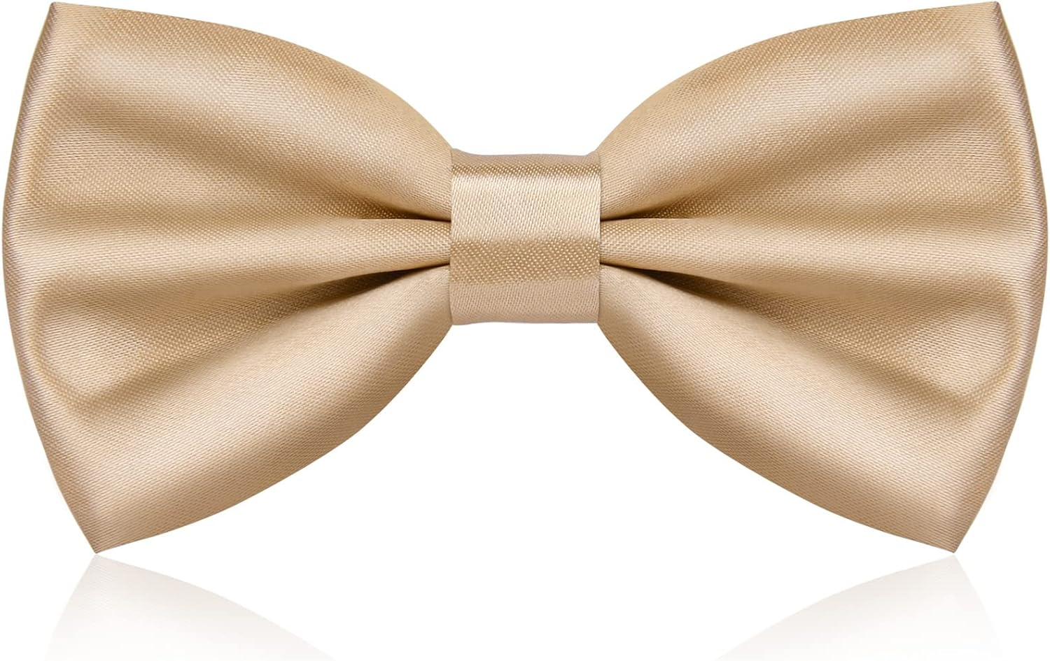 URAQT Men'S Bow Tie, Classic Solid Color Pre-Tied Bow Tie for Men, Satin Tux Bowtie, Adjustable Formal Neck Bowtie for Parties, Wedding