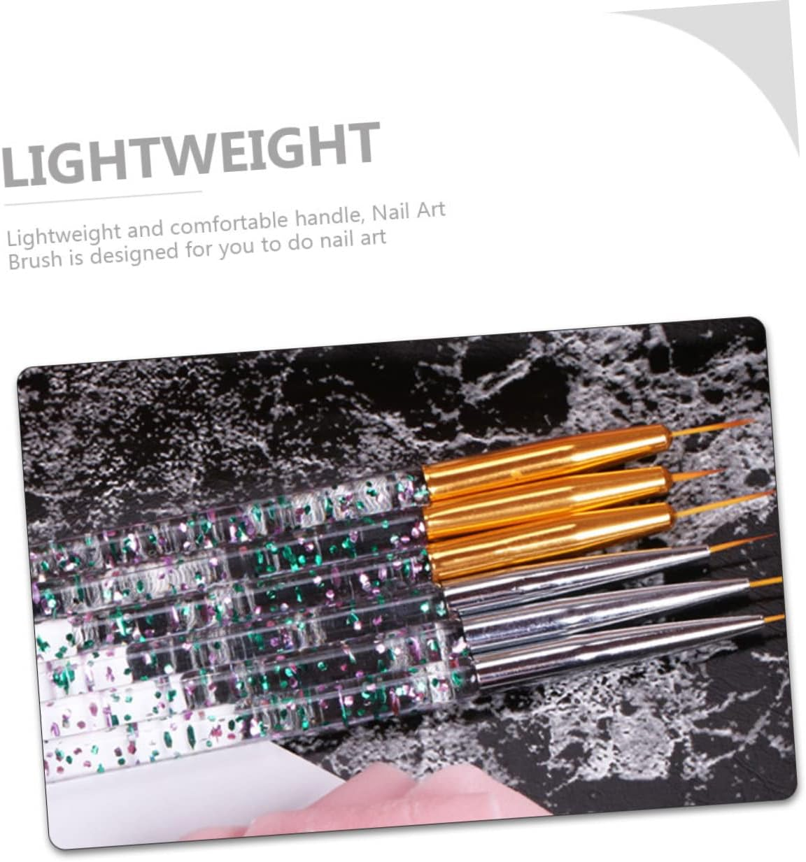 PENIKOKO Cosmetology Kit Nail Art Pen Nail Pull Pen Art Liner Manicure Kit Stamp Diy Tools image number 5