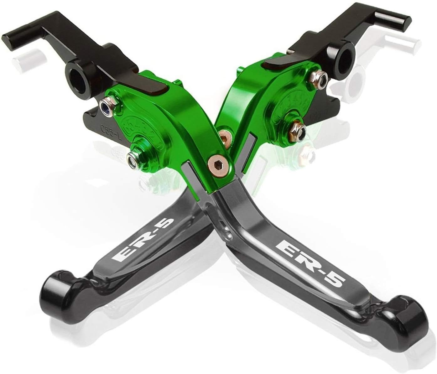 Motorbike Brake Clutch Lever Motorcycle CNC Aluminum Accessories Folding Extendable Brakes Clutch Levers Handle for Kawa&Saki ER-5 2004 2005 (Color : 7) image number 1