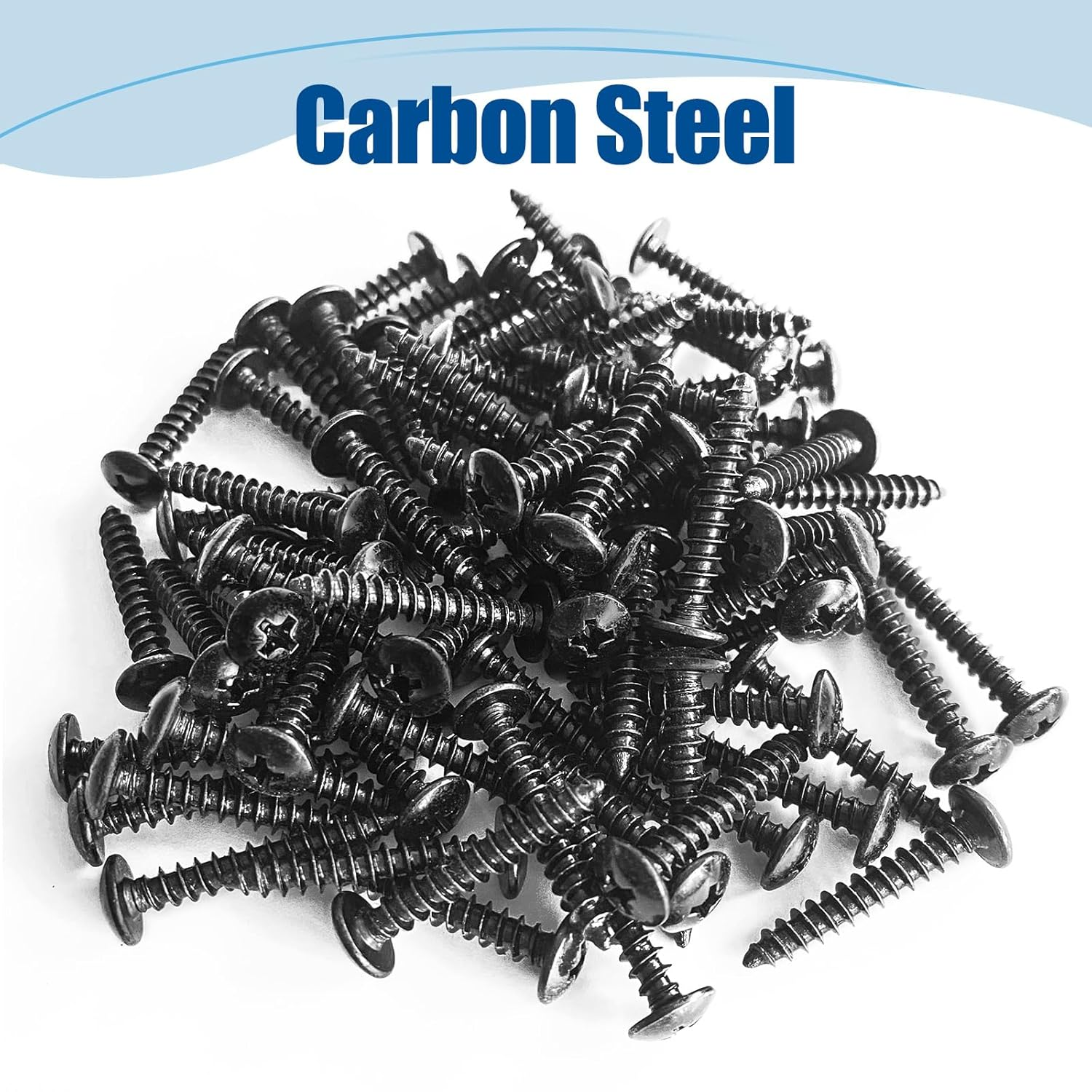 ANCHOREASE M4&times;40Mm Wood Screw 150Pcs, Black Carbon Steel Self Tapping Screws, Truss Head Phillips Fast Self Tapping Screws image number 3