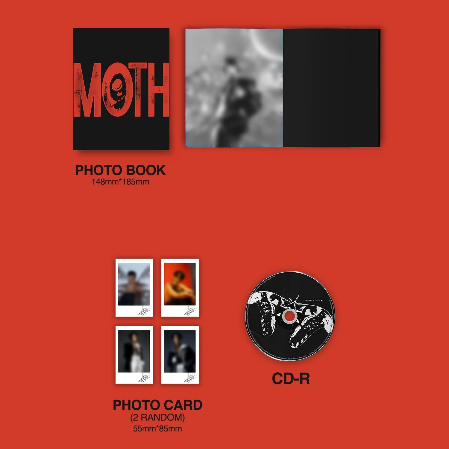 WOO SUNG - [MOTH] Sleeve + Box + Photo Book + Photo Card R