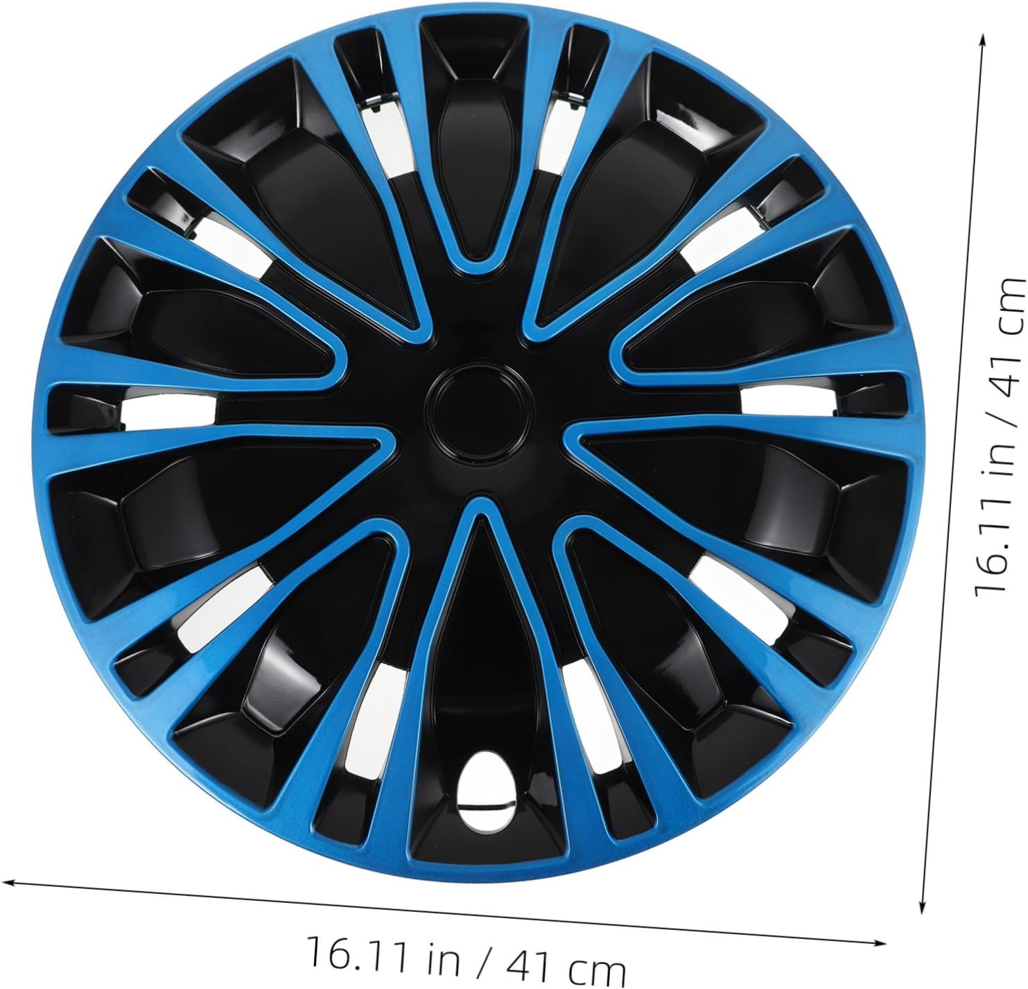 GLEAVI 15 Inch Car Hubcaps Decorative Wheel Hub Caps Universal Automotive Rim Covers Blue Black for Vehicle Wheel Protection and Styling image number 4