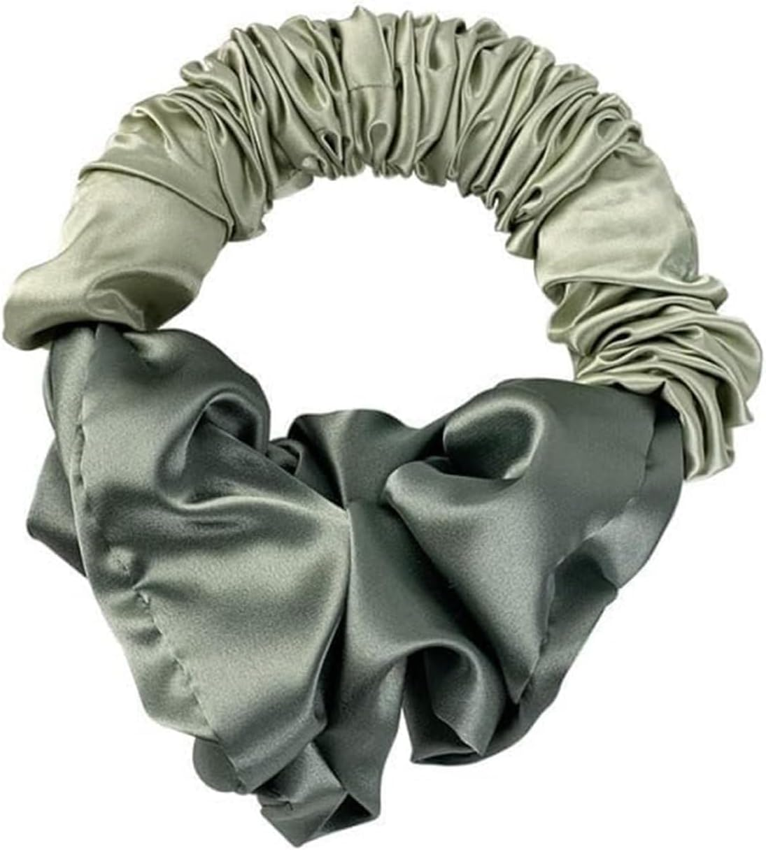 Yuannee Heat-Free Curlers, Heatless Curling Silk Scrunchies for Women, Hair Scrunchies, Girls Hair Scrunchies, Green, Heatless Curls, Silky Hair Bobbles for Women for Long Hair