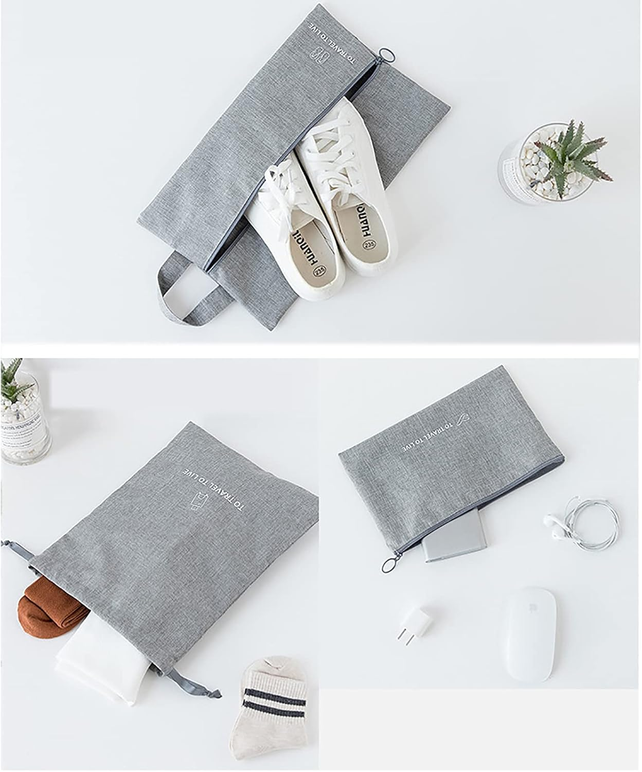 Packing Cubes for Suitcases 7 Set Travel Packing Organizers Cubes Luggage Suitcase Organizer Bags Clothes Underwear Cube Shoe Pouch Pack image number 1