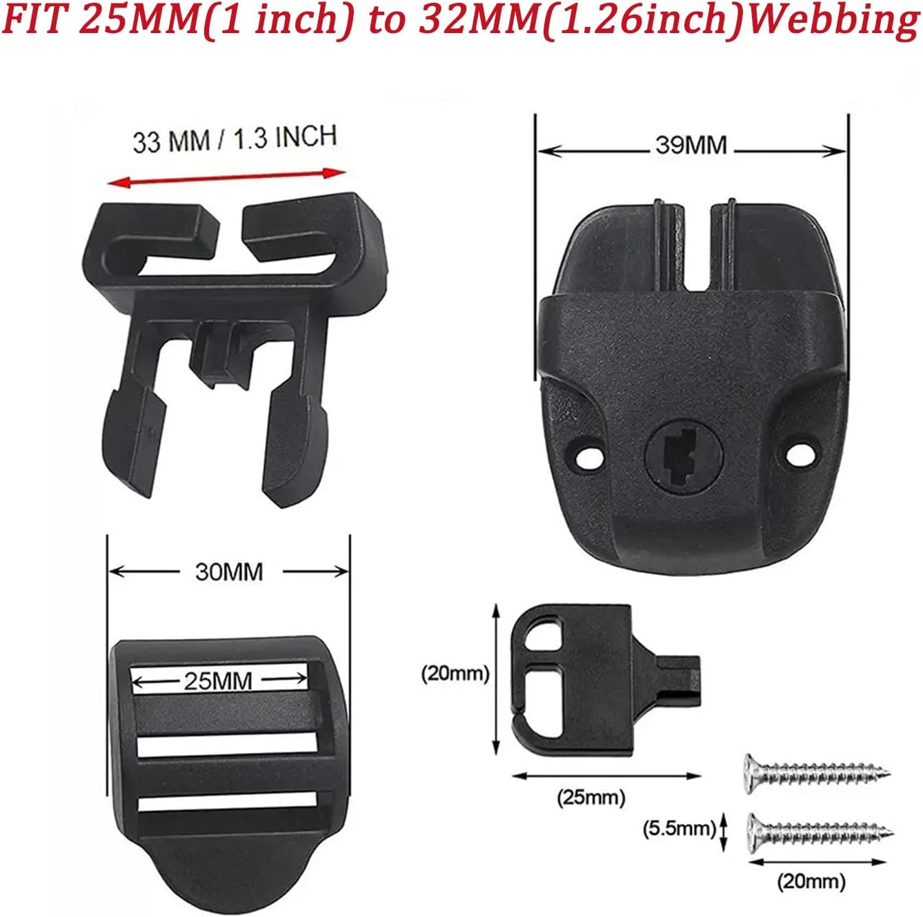 Durable Plastic Hot Tub Cover Clips Set - 4 Pcs Child-Safe Latch Replacement Kit with Key, Screws & Wide Strap Fit - Spa/Jacuzzi Accessories for Broken Cover Repair image number 3