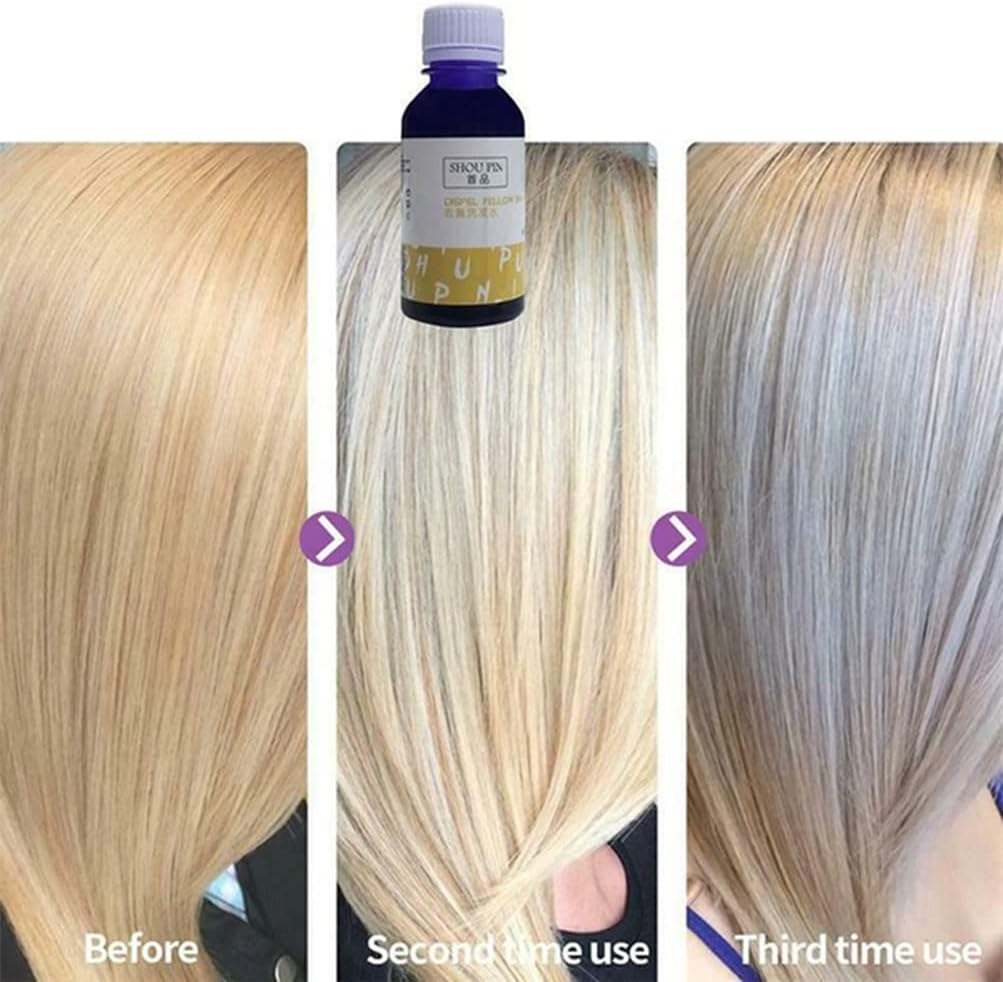 Purple Toning Hair Shampoo Remove Yellow Purple Toner to Silver Ash Blonde Bleached Gray Hair Dye Remove Yellow Treatment 3PCS image number 2