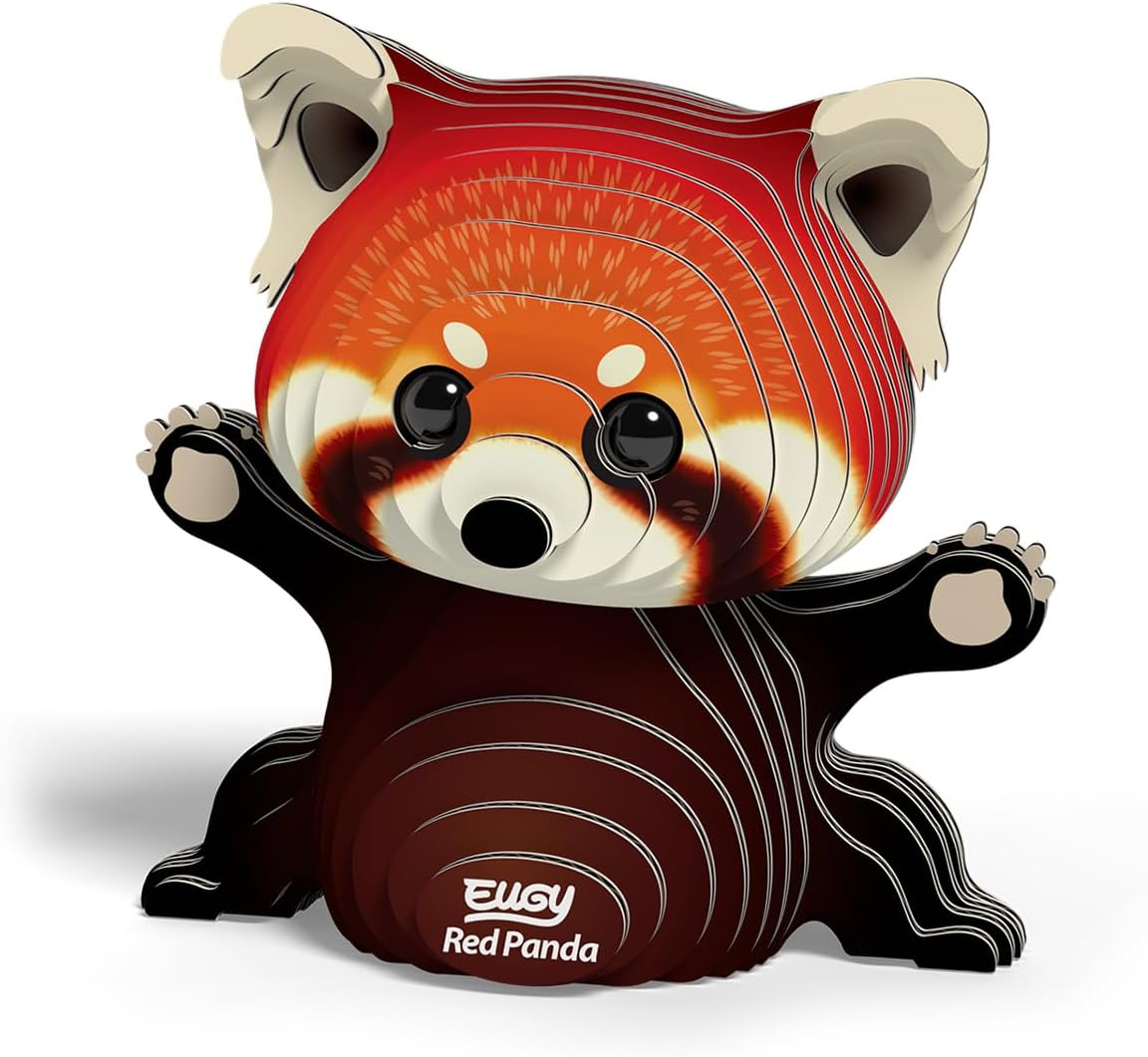 EUGY 126 Red Panda 3D Puzzle - 44 Piece Eco-Friendly Educational Toy Puzzle for Boys, Girls & Kids Ages 6+ image number 5