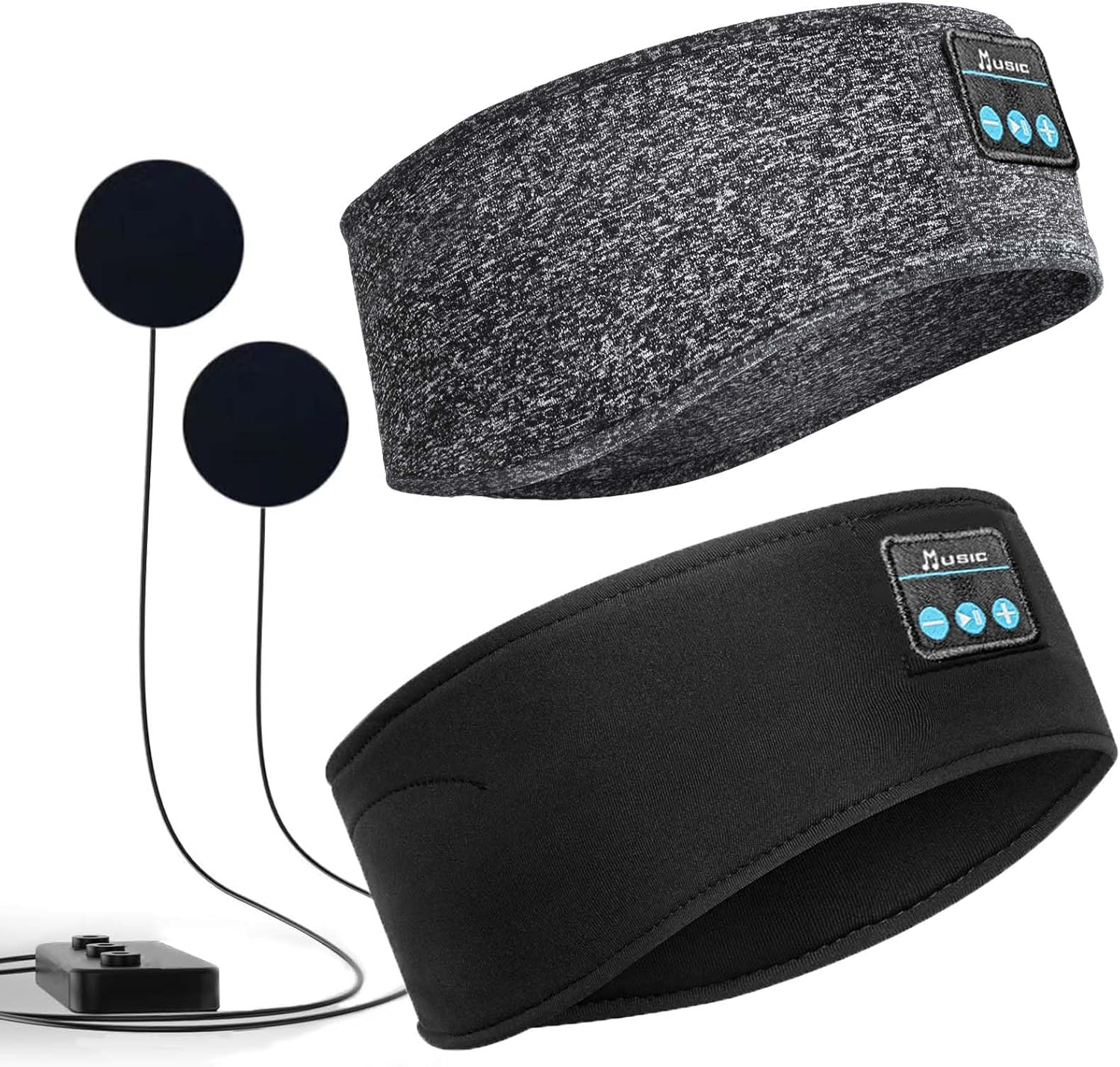 ZRUHIG 2 Sleep Headphones Bluetooth Headphones for Sleeping with Slim Type-C HD Speaker for Side Sleep/Yoga/Travel/Running image number 2