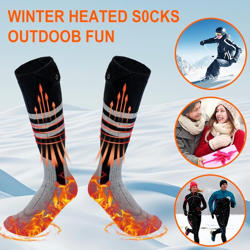 Rechargeabel Electric Heated Socks for Men and Women with Rechargeable 5000Mah Battery, with 4 Temperature Settings, for Skiing, Camping, Hiking image number 1