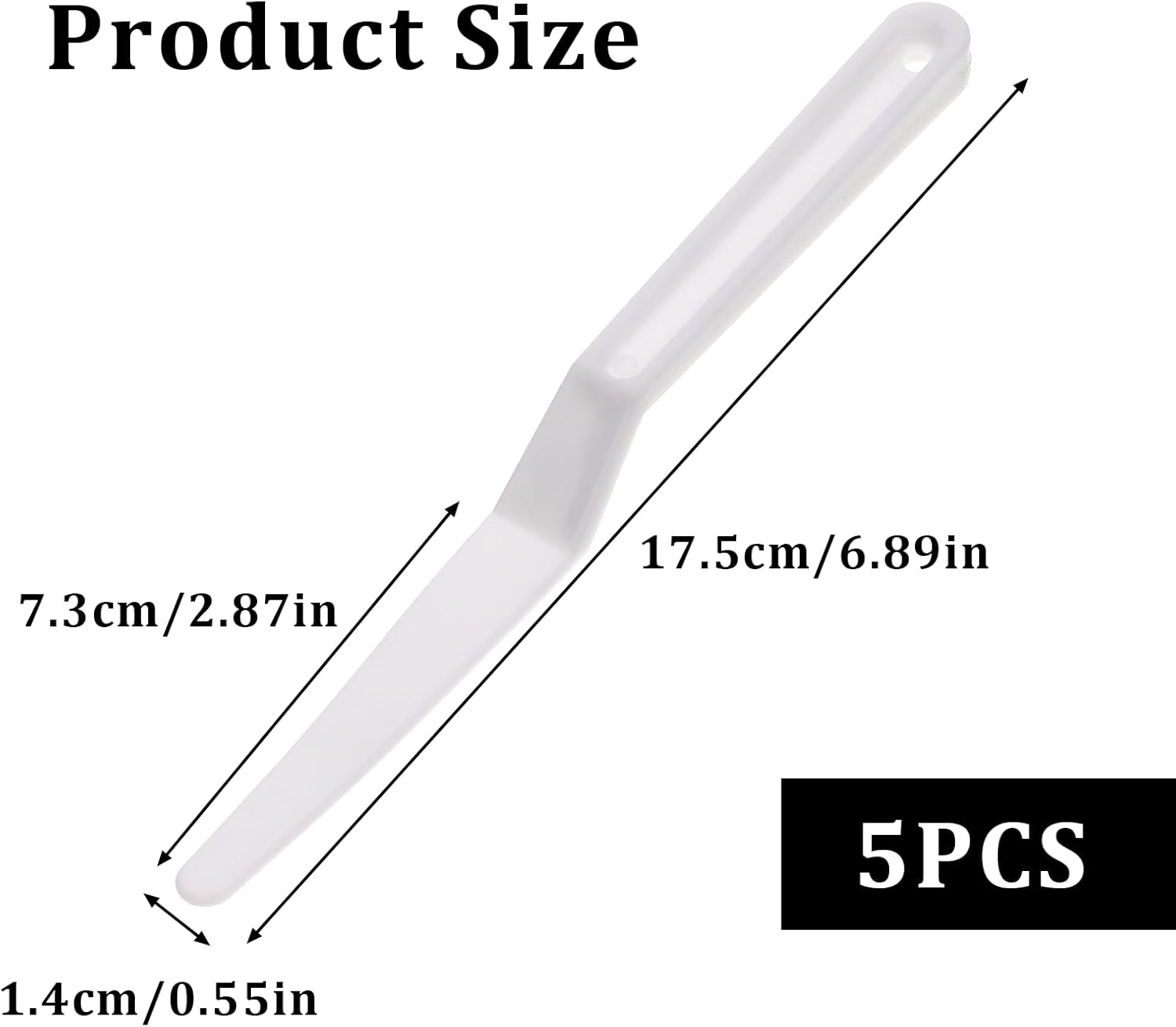 5 Pack Window Tint Shank Squeegee Tools, Corner Shank Gasket Squeegee Scraper Vinyl Wrap Tools Flat Lip Film Installation for Car Window Tinting, White image number 2