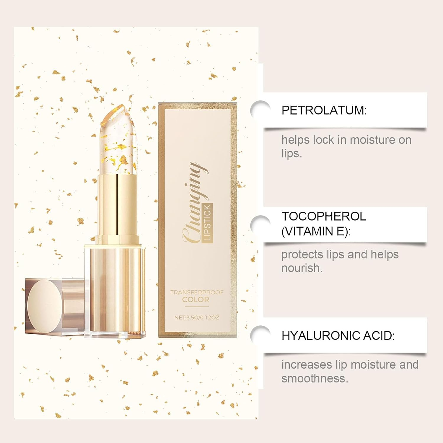 Imaginaryl Lipstick, Crystal Clear Color Changing Lipstick, Oezoez Transferproof Color-Changing Lipsticks Crystalclear Color Alchemy Auto-Tints on Contact (1Pcs) - 2Pcs image number 5