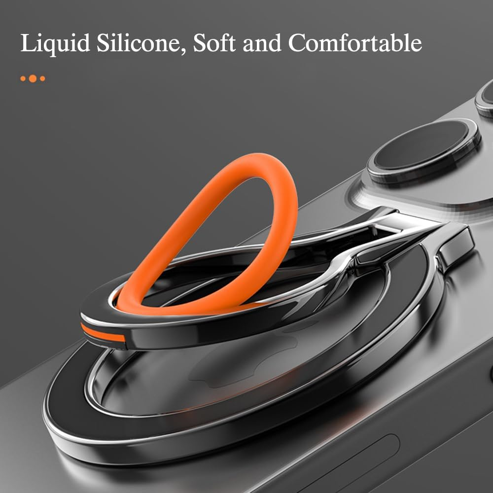 Frafuo Magnetic Phone Ring Holder-Mag Iphone Ring Stand for Mag-Safe-360&deg; Rotatable Magnetic Phone Finger Ring Grip-Compatible with Iphone 15 14 13 12, All Smartphone, Mag-Safe Accessories, Black image number 3
