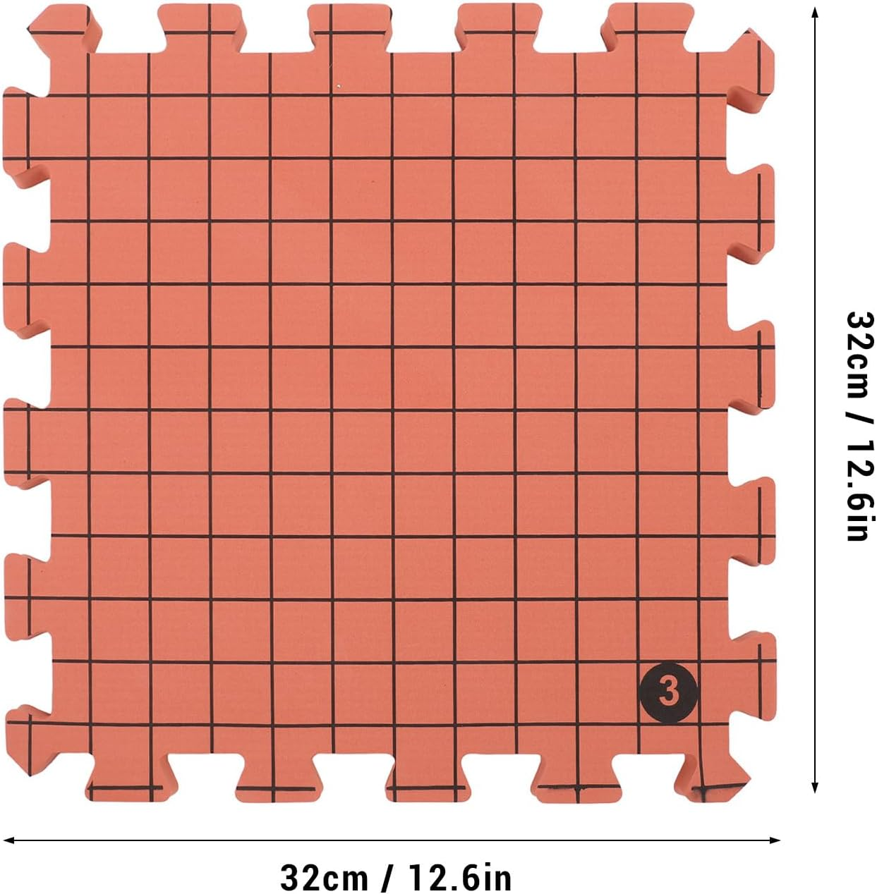 9 Pack Blocking Mats for Knitting and Crochet Project, Extra Thick Knitting Blocking Mat with Grid Lines, Knitting Mats Brick Red Interlocking Foam Blocking Board for Crochet image number 6