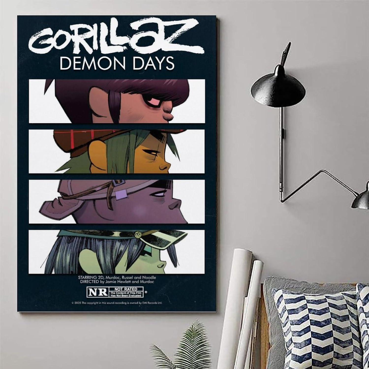 Gorillaz Poster Virtual Band Music Collage Cover Poster Canvas Painting Wall Art Picture Home Decor Print for Bedroom Living Room Dorm Study Bar Office 12X18Inch(30X45Cm) image number 2