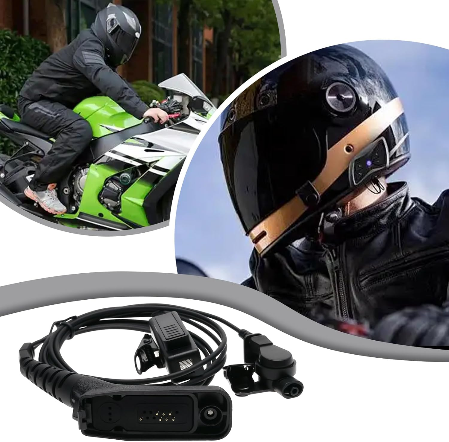 Ecsing 1Pc PPT Mic Headset Earpiece Walkie Talkie Headset Compatible with Motorola APX6000XE APX7000 APX7000XE APX8000 DP3400 DP3401 DP3600 DP3601 XPR6300 XPR6350 XPR6380 XPR6500 image number 5