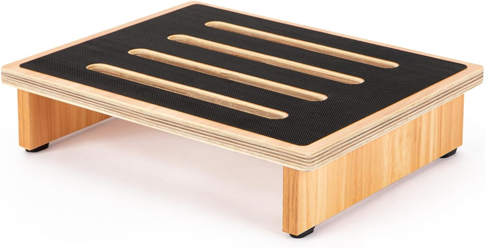 Strongtek 3.5" One Step Stool for Adults, Sturdy Wooden Riser with Non-Slip Rubber Top, 440 Lb Capacity, No Assembly Required, Portable for Kitchen, Bathroom, Bedside, Kids & Seniors image number 1