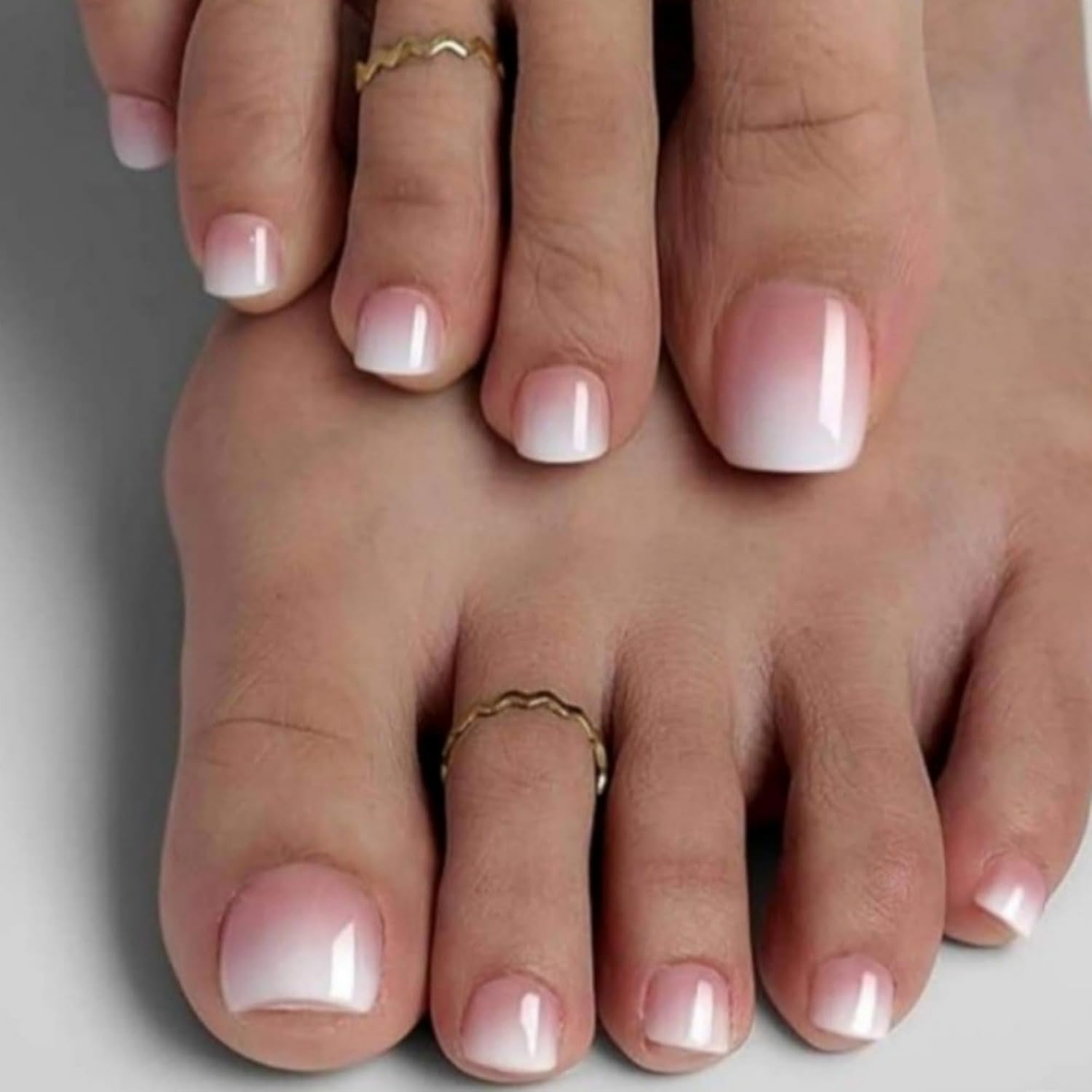 Press on Nails 24Pcs French Tip False Nails Long Almond Full Cover Acrylic Nails Laser Glitter for Women Girls Salon Home DIY Detachable Nail Art Deco Silver image number 3