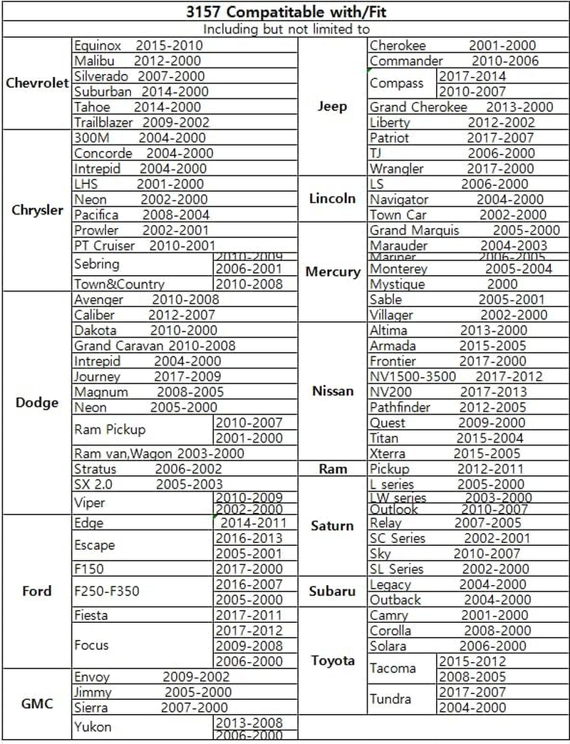 Kadiby 2 Pack 3157 3457 4157 Bulb Brake Light Bulbs/Tail/Turn Signal Lights 12V P27/7W 3047 3057 4057 4114 Fit for Ford F-Series, Ram Pickup,Corolla, Silverado,Jeep Grand Cherokee image number 2