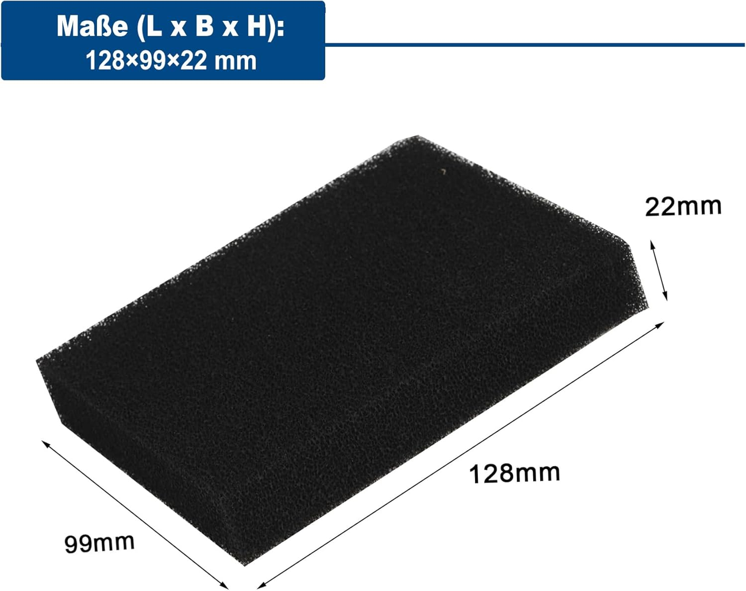 Pack of 4 Sponge Filter Carbon Filter for SOG Exhaust System Filters, 128 &times; 99 &times; 22 Mm Activated Carbon Filter Filter for Thetford Door Variants Motorhome Caravan Toilet Replacement for 517 000 1 image number 5