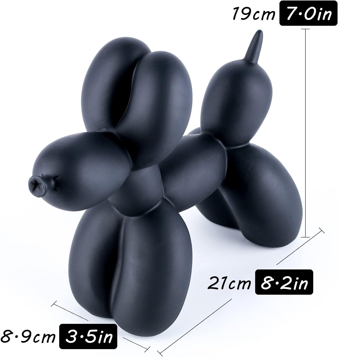 XIAOMAGG Creative Balloon Dog Sculpture Modern Home Decoration Trendy Animal Art Ornaments Collection Figurine Bedroom Living Room Office Desktop Resin Decors - Fireworks image number 4