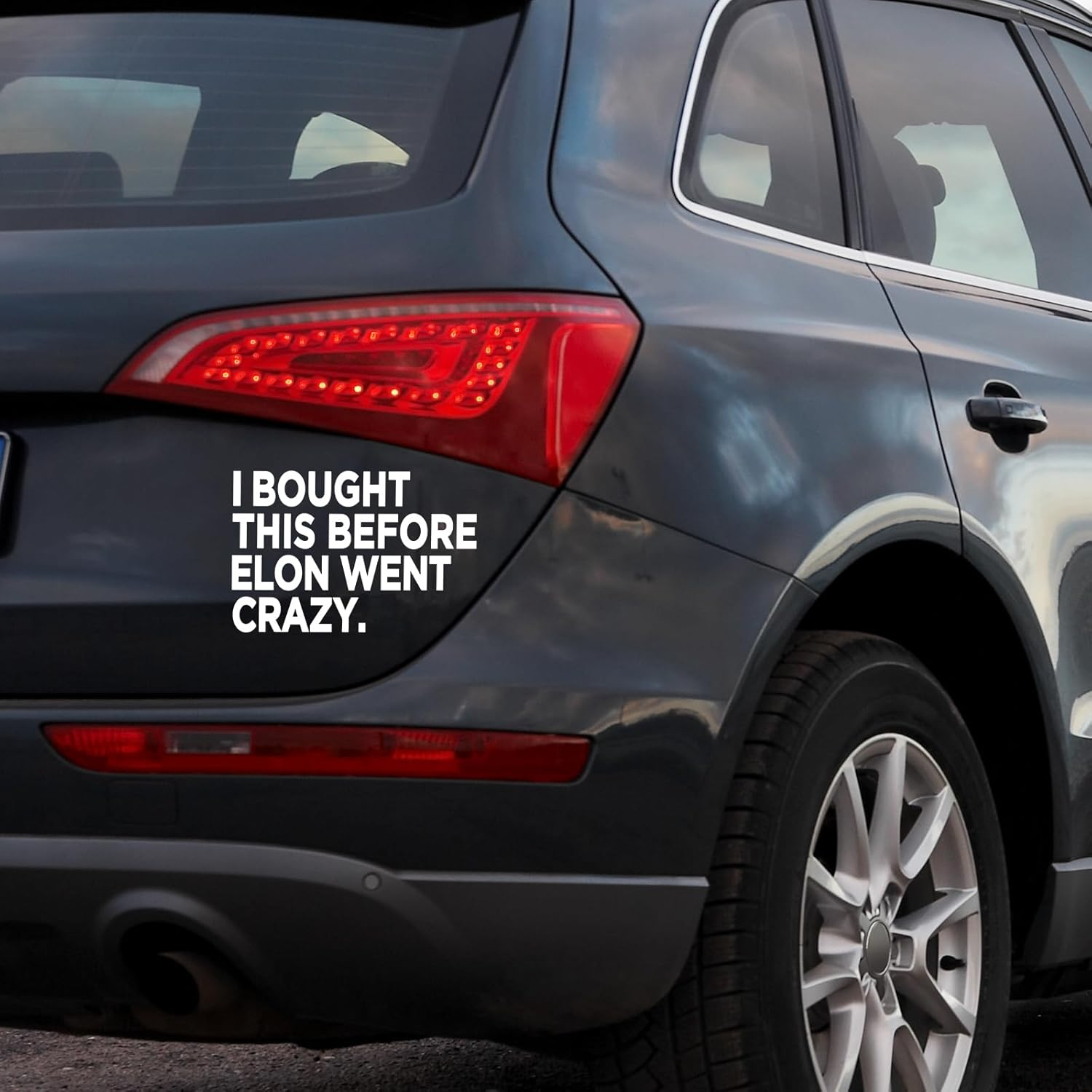 3Pcs Anti-Elon Bumper Stickers, Funny Vinyl Bumper Stickers I Bought This before We Knew Elon Was Crazy Bumper Sticker for Car Bumper Window Decorative Sticker image number 5