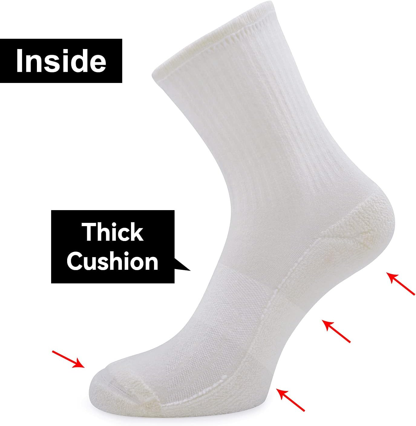 Socks Daze Merino Wool Cushioned Hiking Socks for Men Women, Warm Crew Walking & Boot Socks for Trekking, Work, Outdoor