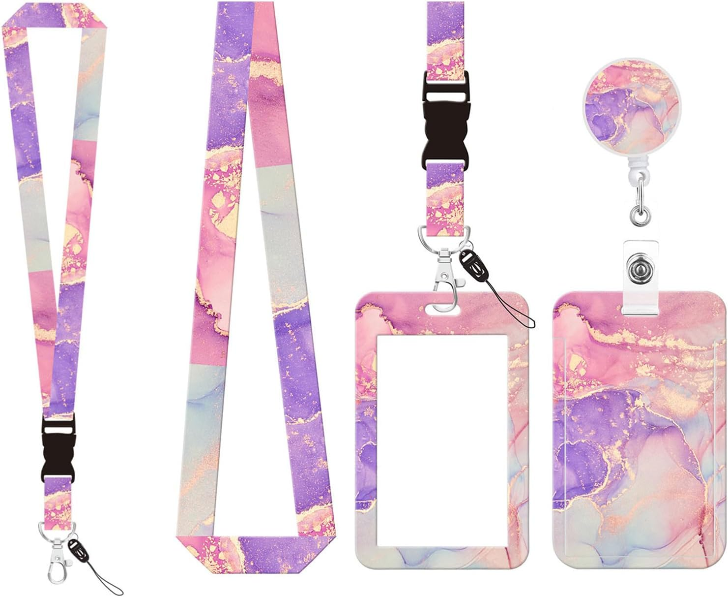 Checkzed Sea Turtle Lanyards for Office ID Badges, Creative Badge Reel Retractable and Detachable Name Tag Clip, Retractable 24" UHMWPE Fiber Pull Cords, Suitable for Staff and Students (Green) image number 3