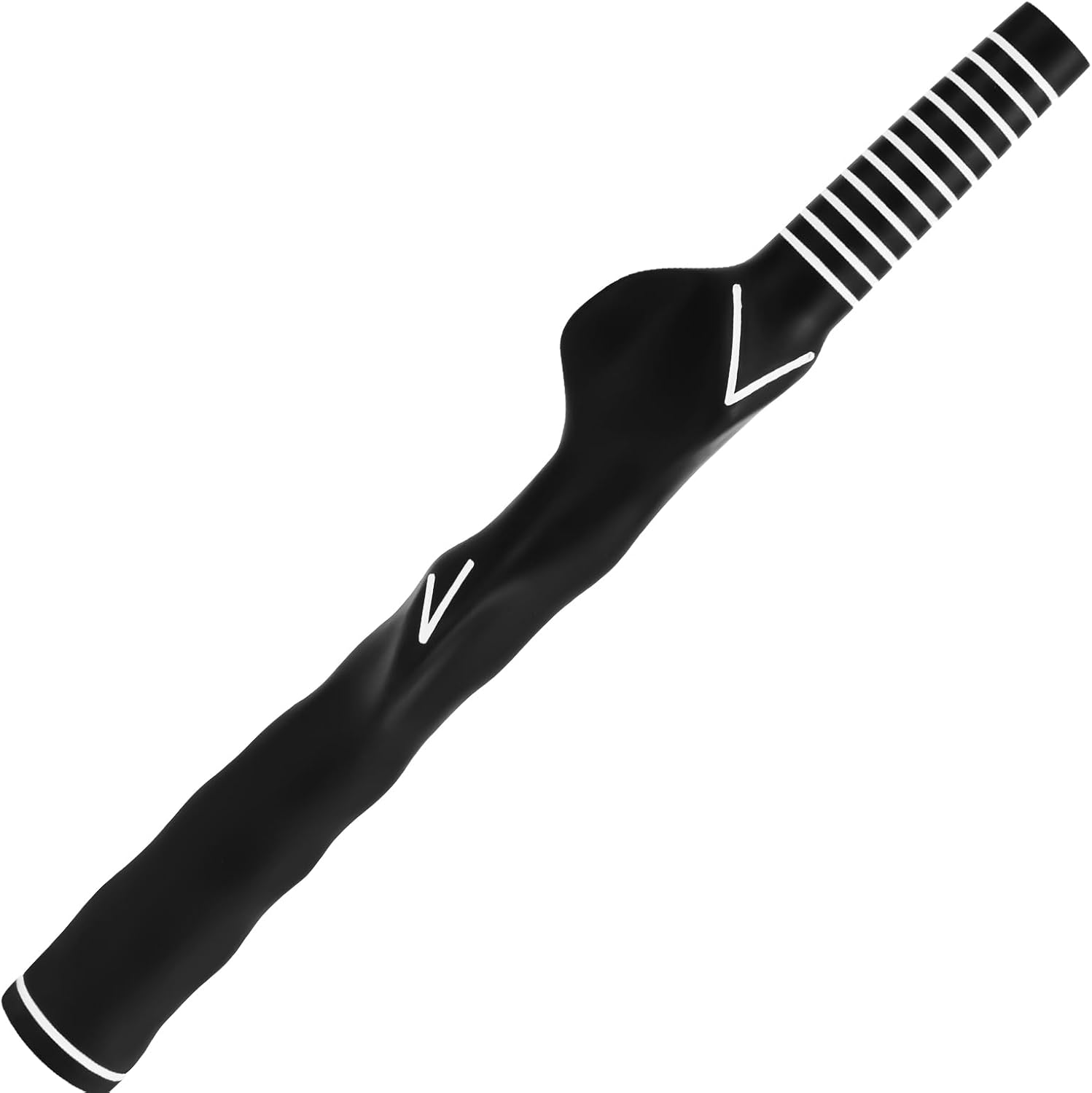 Gosknor Right-Hand Golf Training Grip, Anti-Slip Rubber Swing Trainer, Zebra Pattern, 2.8Cm Diameter, Black