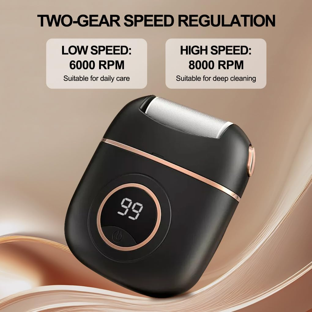 Vivva Electric Callus Remover,Digital Display Foot Grinder,Rechargeable Foot File Scrubber with 2 Grinding Heads 2 Speeds, Professional Pedicure Tools Kit for Men Women Dry Callus Dead Skin-White