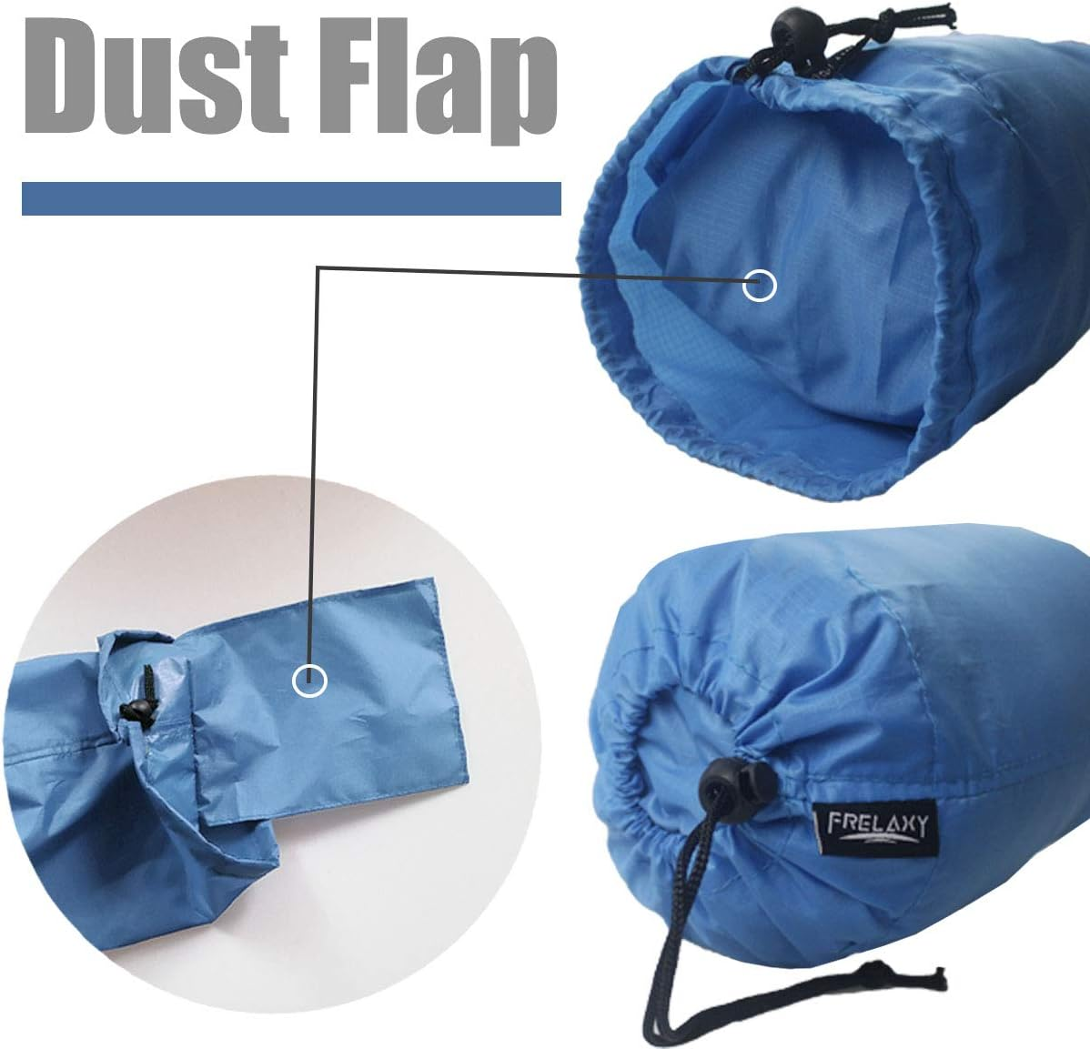 Frelaxy Stuff Sack Set 5-Pack (3L&5L&9L&15L&20L), Ultralight Ditty Bags with Dust Flap for Traveling Hiking Backpacking