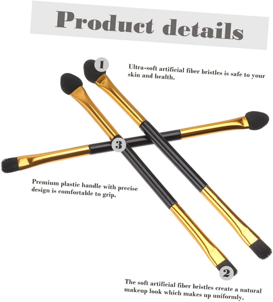 ARTSEWPLY 20Pcs Double-Ended Eyeshadow Brush Makeup Brush Set Professional for Women Eye Shadow Application and Beauty Supply image number 1