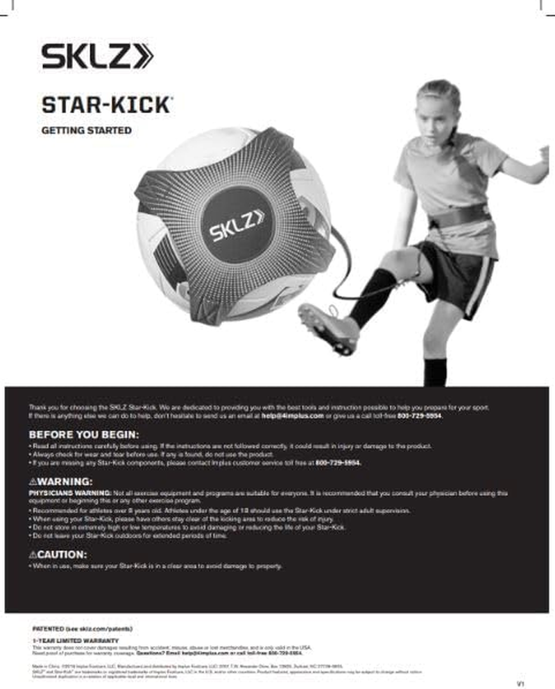 SKLZ Star-Kick Hands-Free Adjustable Solo Soccer Trainer - Fits Ball Sizes 3, 4, and 5 - Volt image number 2